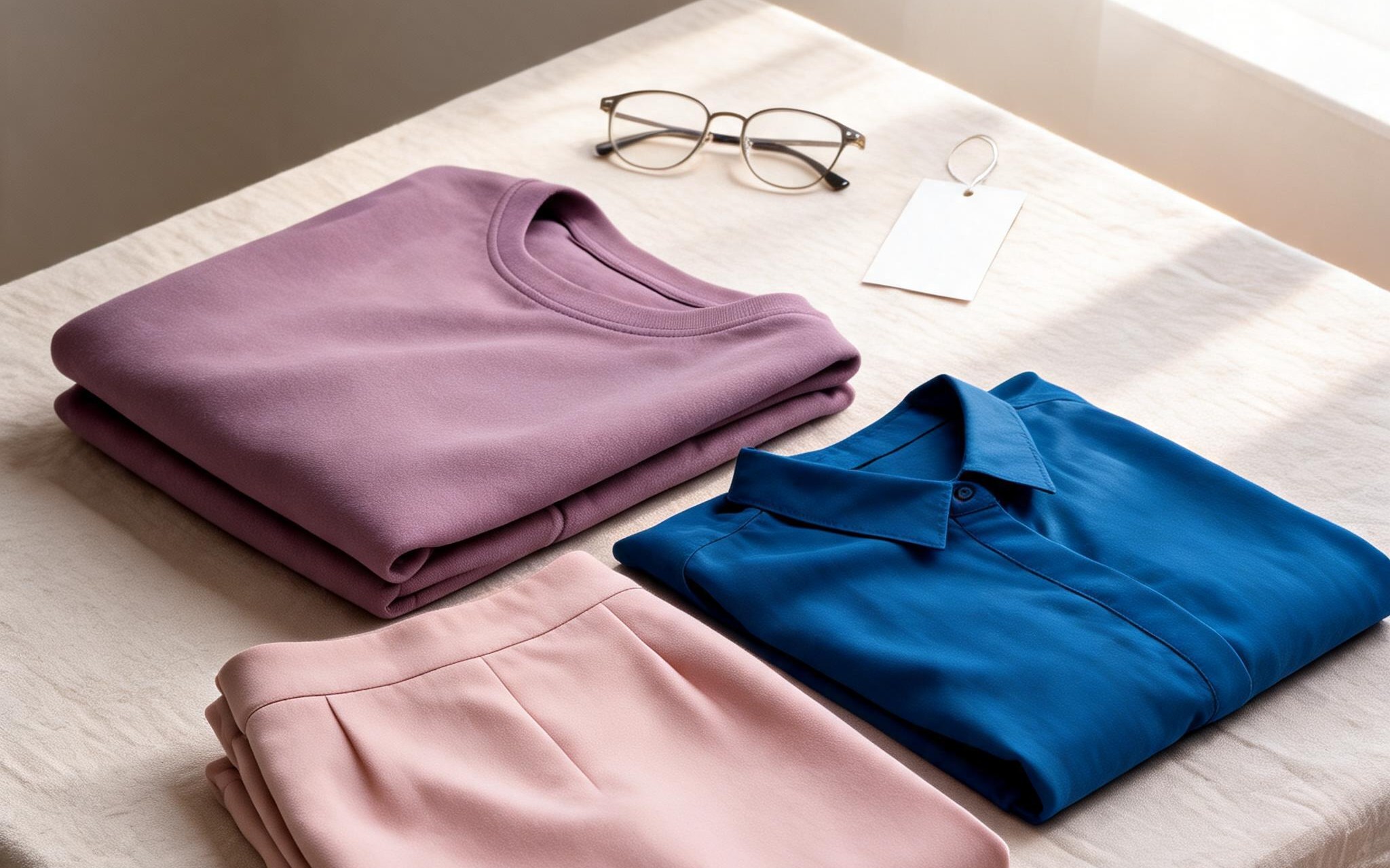 Sustainable fashion in the Netherlands: how we choose, what it costs, three pieces — editorial detail, AI render of a real piece